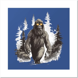 Dope Sasquatch in Nature Posters and Art